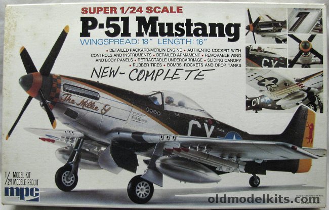 MPC 1/24 North American P-51D Mustang, 2-3505 plastic model kit